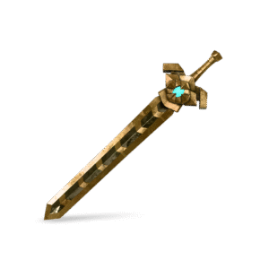 Golden Fantasy Sword 3D Model