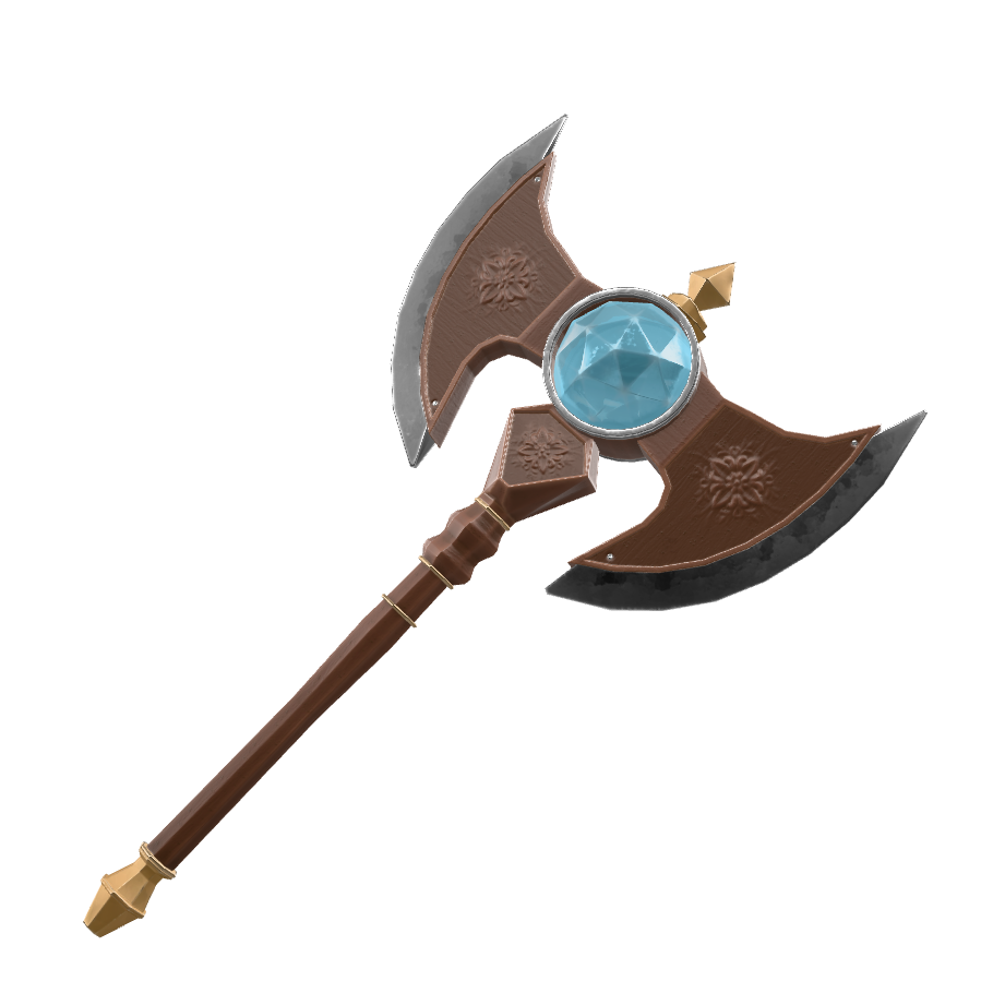 Gemstone Battle Axe 3D Model