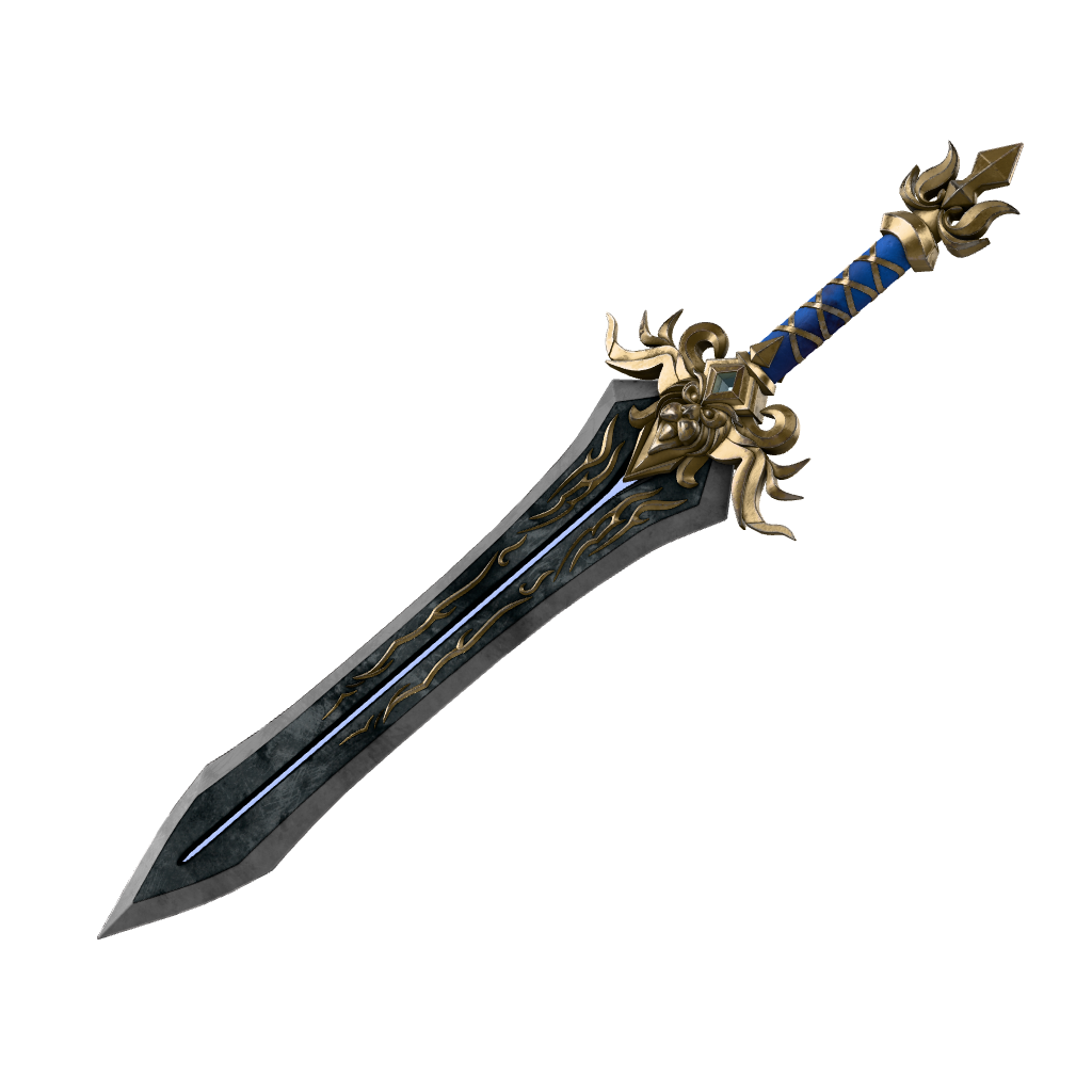 Ornate Fantasy Sword 3D Model