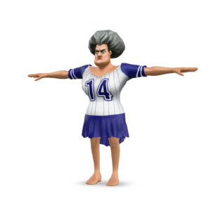 Cartoon Angry Woman 3D Model