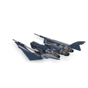 Blue Space Fighter 3D Model
