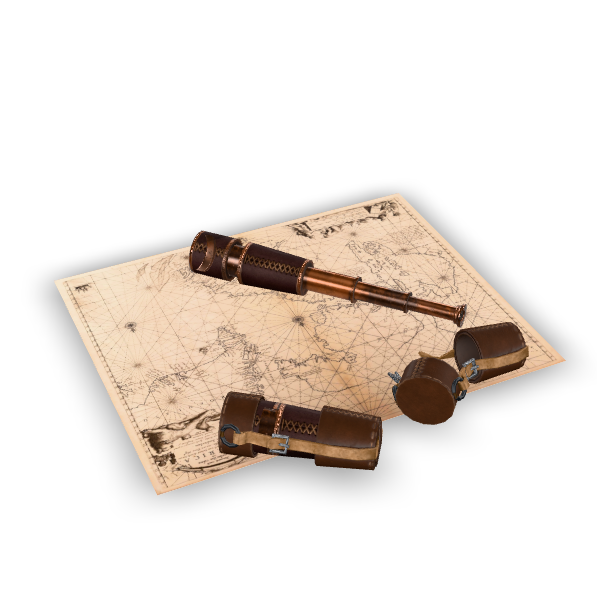 Antique Spyglass Telescope 3D Model