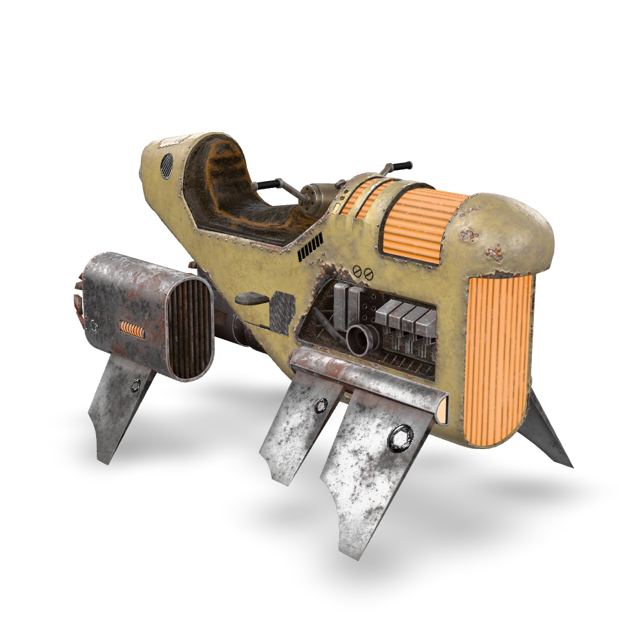 Vintage Hover Bike 3D Model