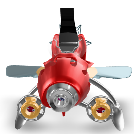 Retro Space Racer 3D Model