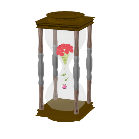 Floral Hourglass 3D Model