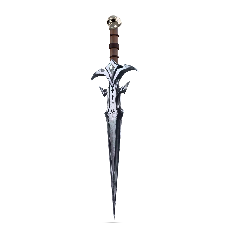 Skull Topped Dagger 3D Model