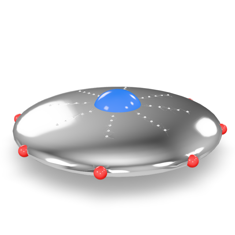 Stylized Flying Saucer 3D Model