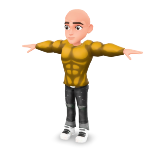 Stylized Muscular Character 3D Model
