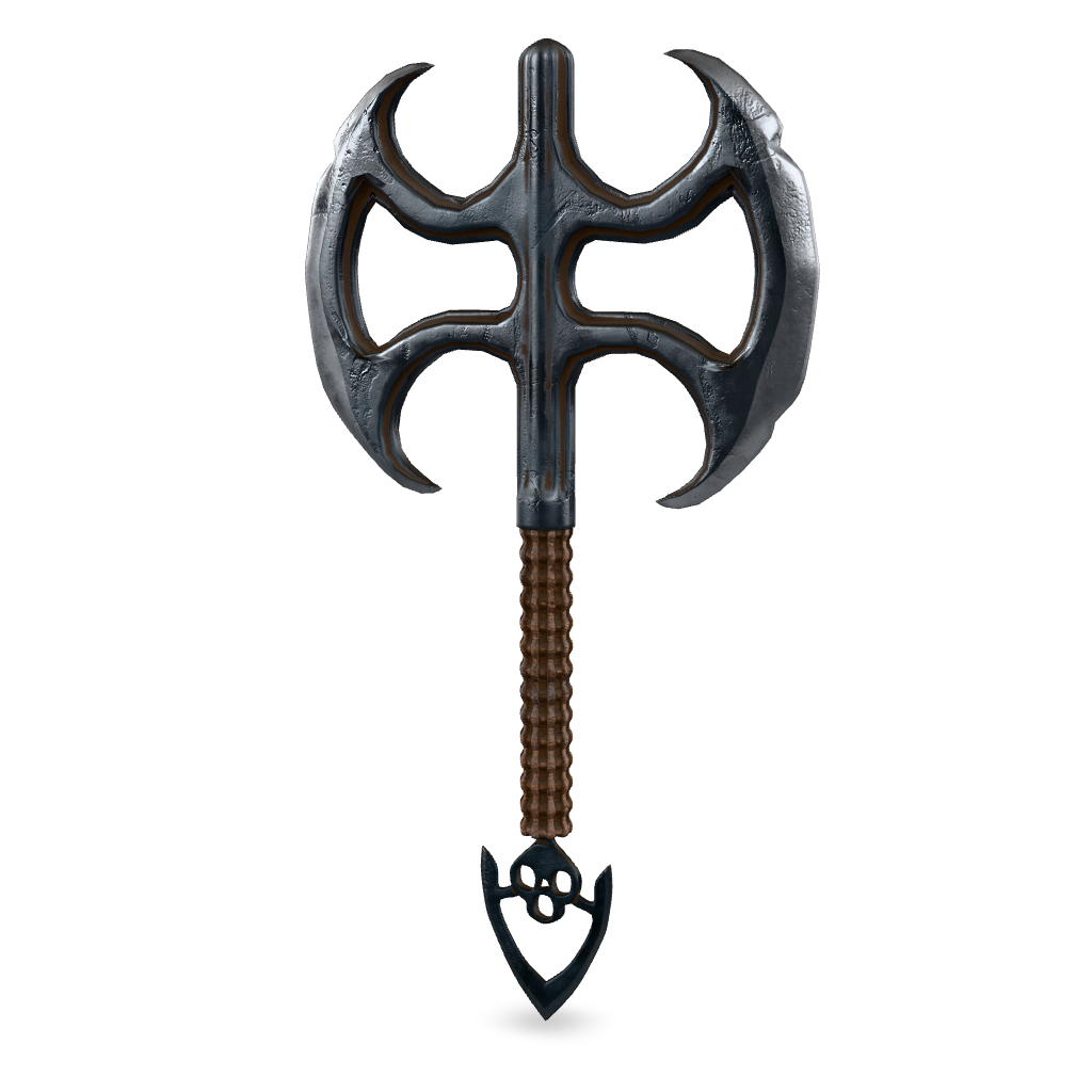 Ornate Battle Axe 3D Model