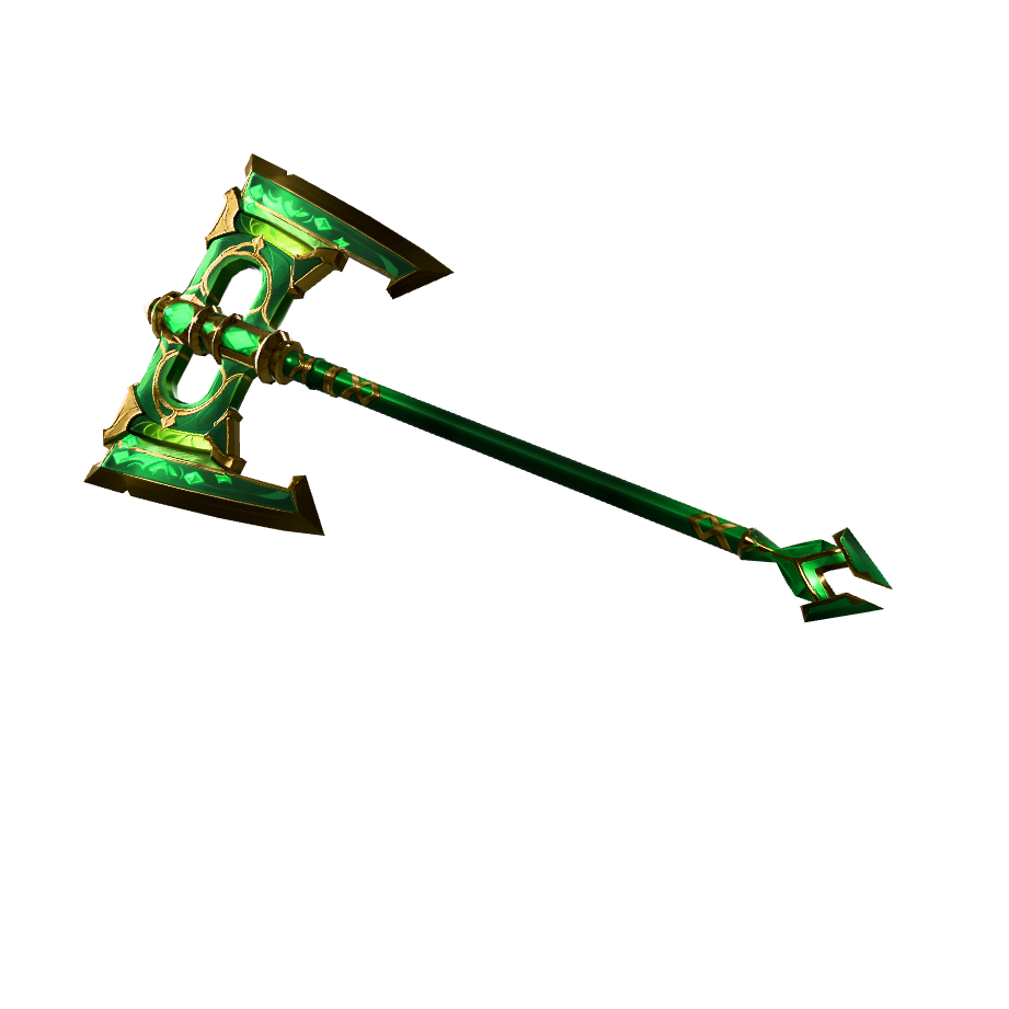 Emerald Battle Axe 3D Model