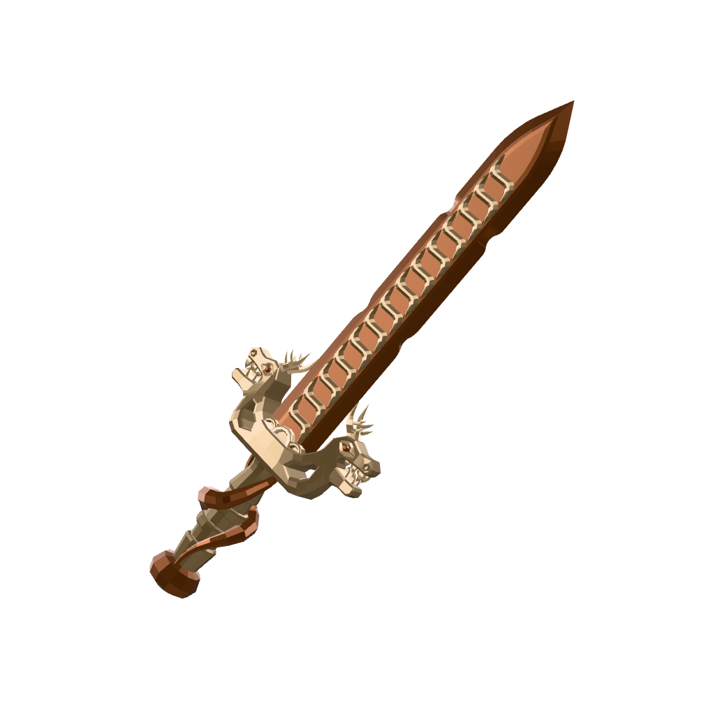 Dragon Head Sword 3D Model