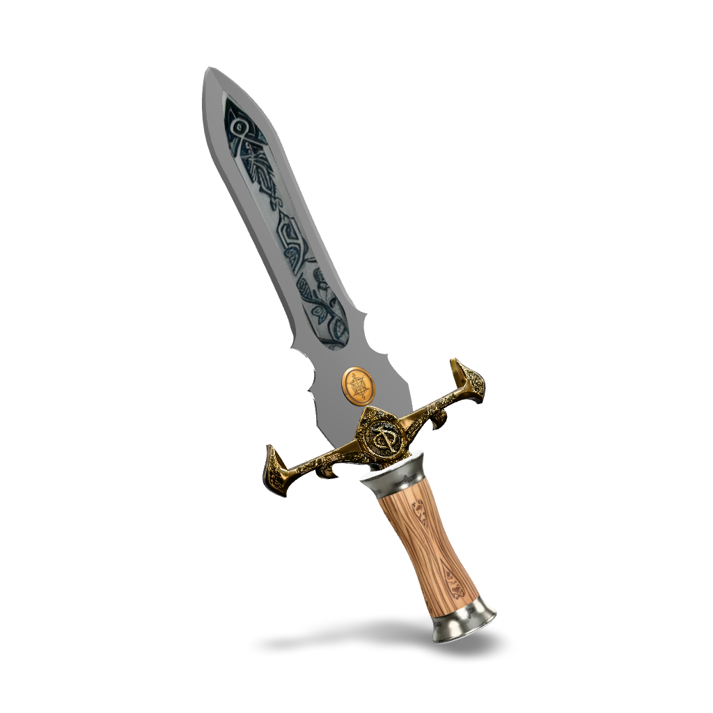 Ornamental Fantasy Sword 3D Model