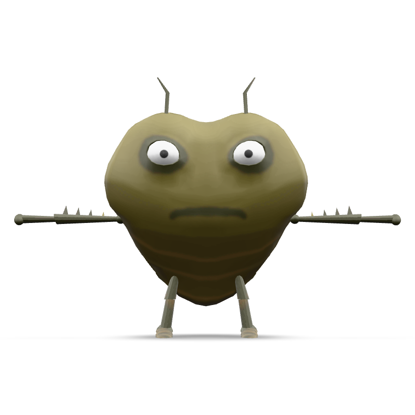 Cartoon Bug Character 3D Model