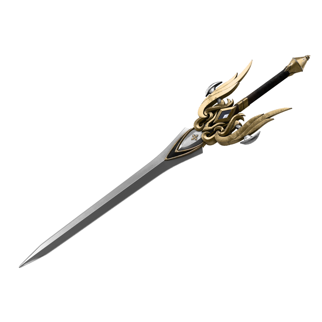 Ornamental Fantasy Sword 3D Model