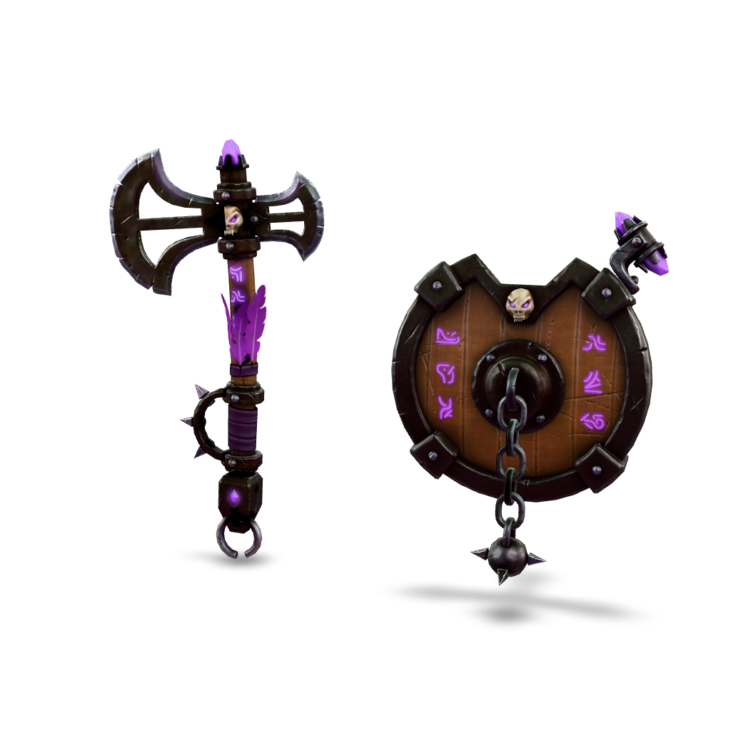 Dark Magic Axe Shield 3D Model