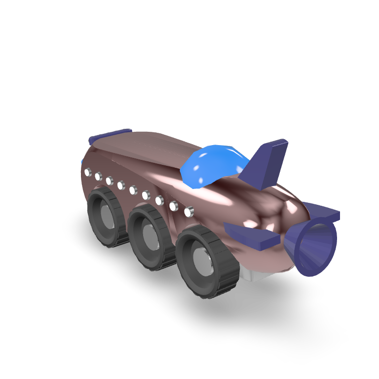 Retro Future Vehicle 3D Model