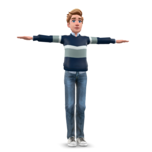 Cartoon Style Boy 3D Model