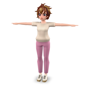 Stylized Female Character 3D Model