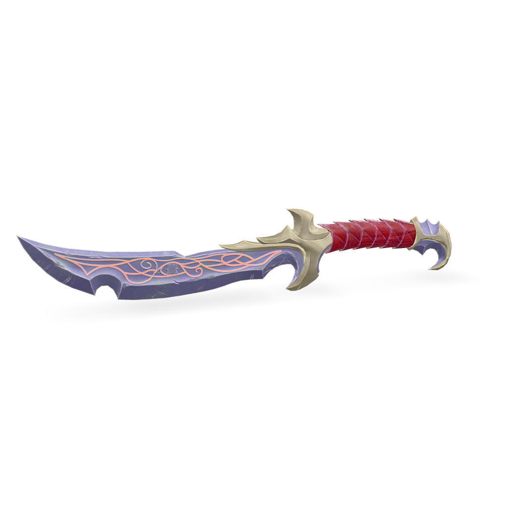 Ornate Fantasy Dagger 3D Model