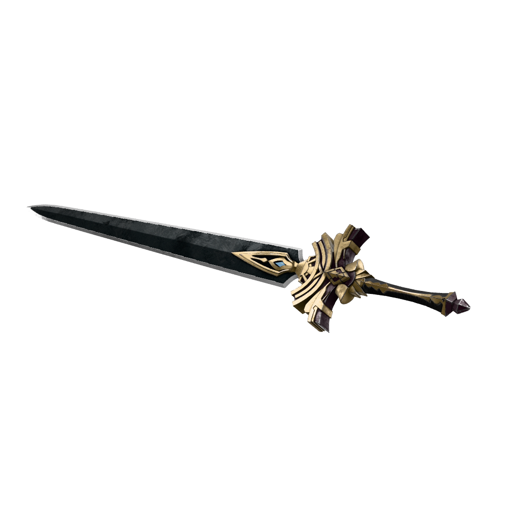 Ornate Dark Sword 3D Model