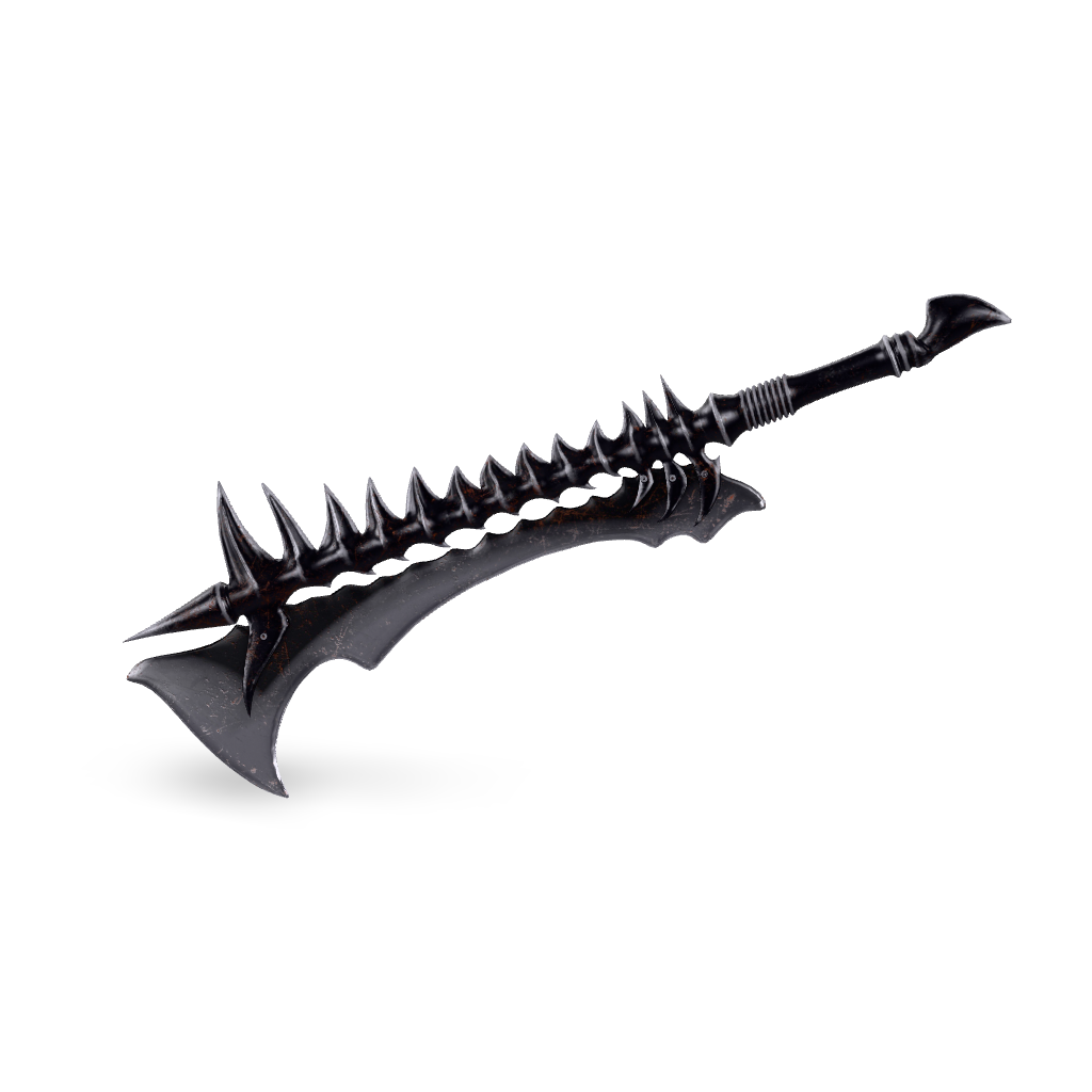 Spiked Fantasy Sword 3D Model