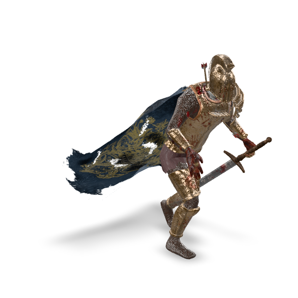 Bloody Golden Knight 3D Model