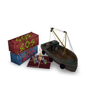 Post-Apocalyptic Fishing Scene 3D Model