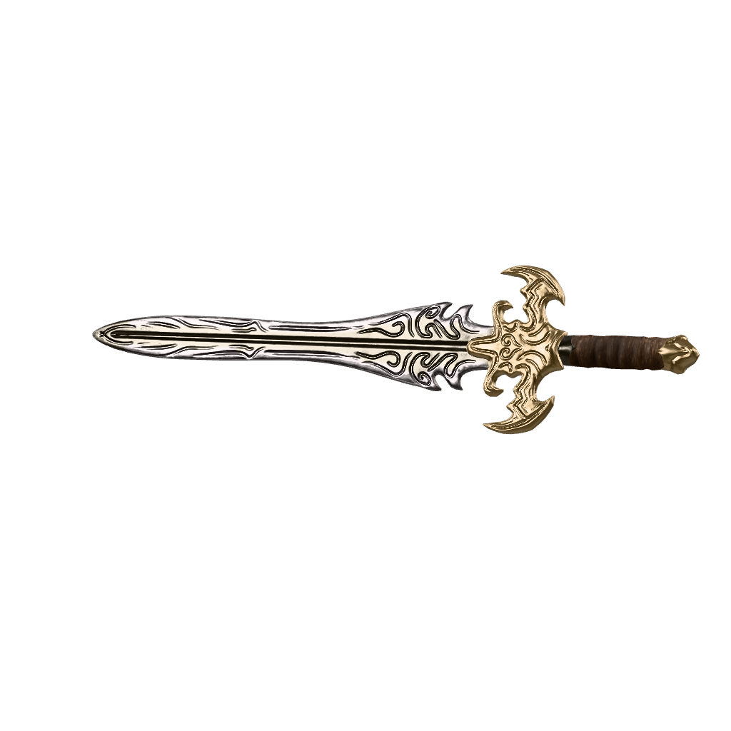 Ornamental Fantasy Sword 3D Model