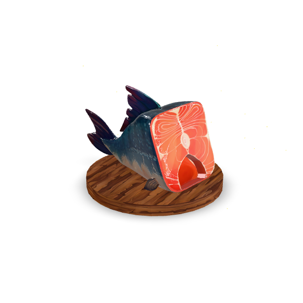 Stylized Salmon Steak 3D Model