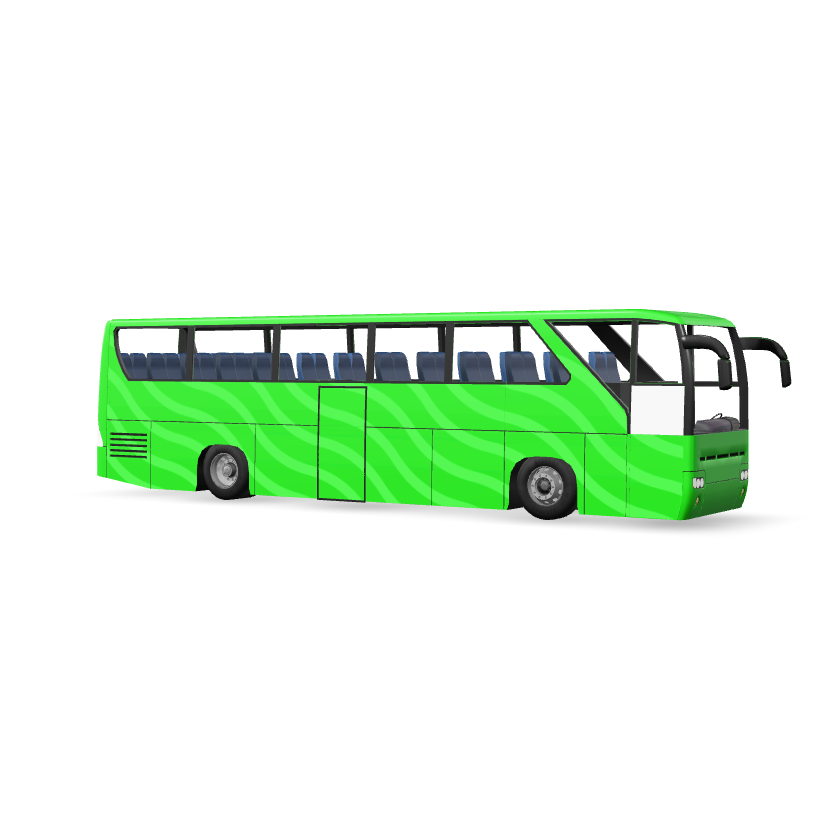 Cartoon Tour Bus 3D Model