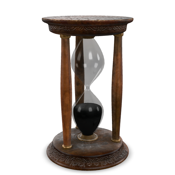 Vintage Hourglass Prop 3D Model