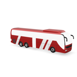 Red Tourist Bus 3D Model