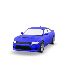 Blue Muscle Car 3D Model