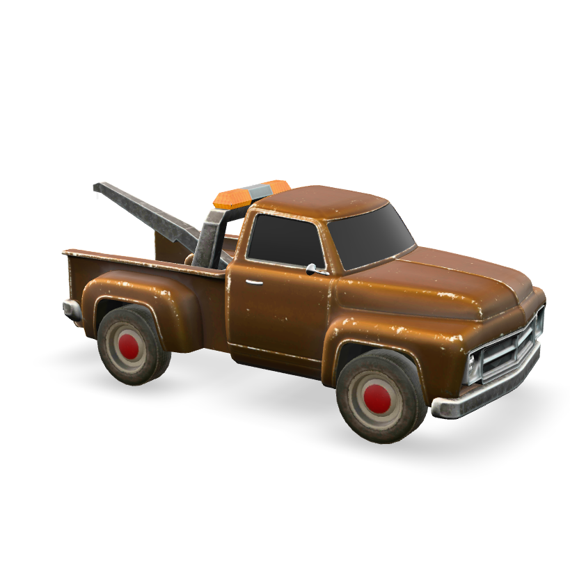 Vintage Tow Truck 3D Model