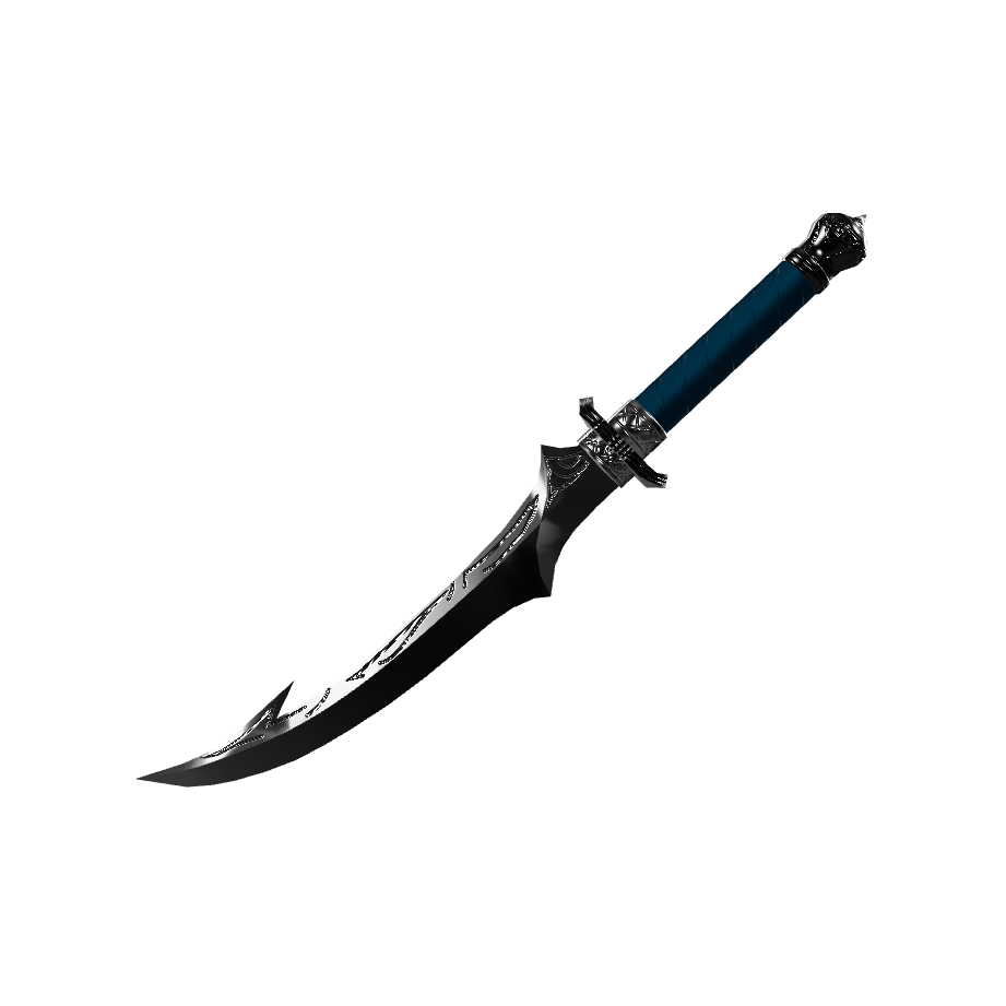 Elven Curved Sword 3D Model