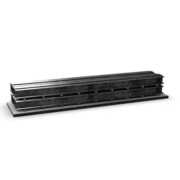 Stacked Steel Beams 3D Model