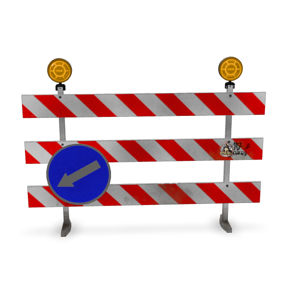 Road Barrier Asset 3D Model