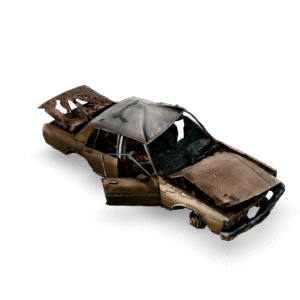 Crashed Pickup Truck 3D Model