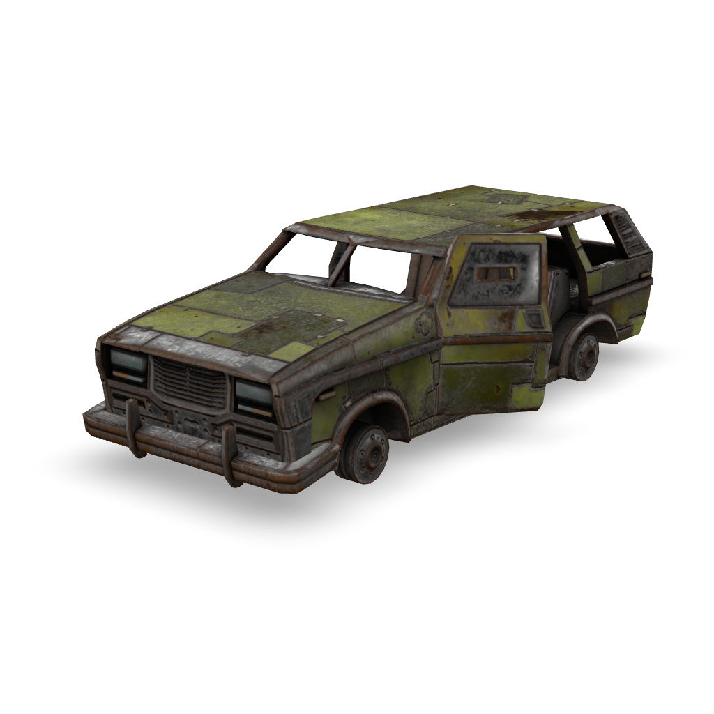 Rusty SUV Model 3D Model