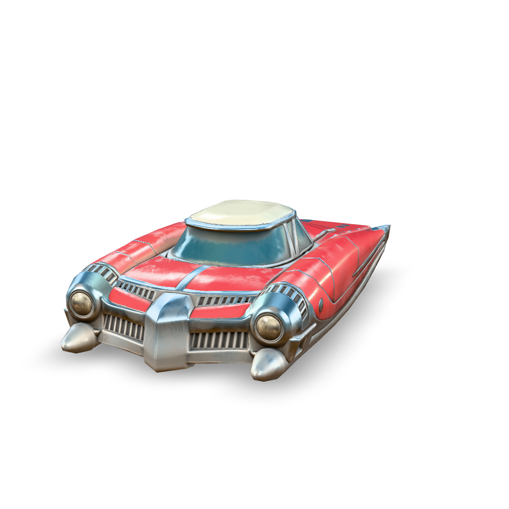 Retro Futuristic Car 3D Model