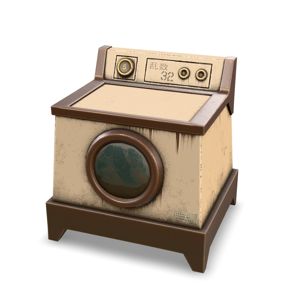 Vintage Washing Machine 3D Model