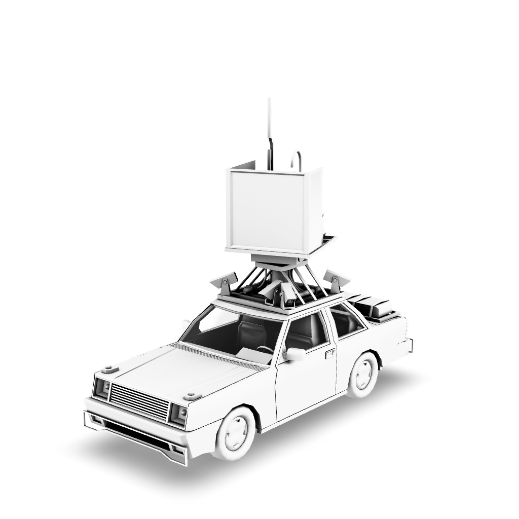 Surveillance Car Model 3D Model