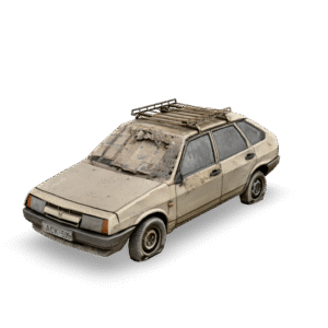 Abandoned Station Wagon 3D Model